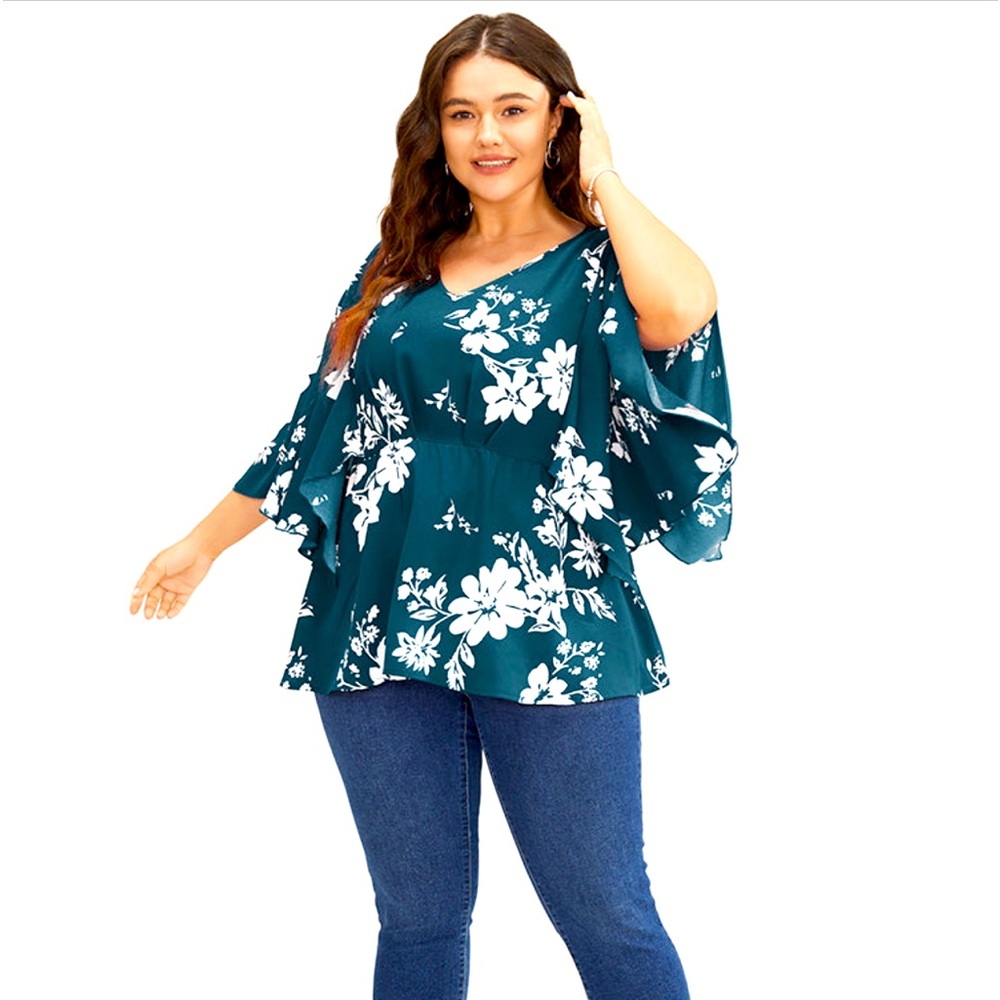 NWT-Gorgeous BloomChic Teal Kimono Style Top. Size: 18-20